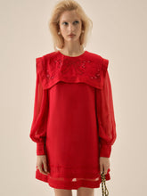 Betsy Bow Mini Dress — Red