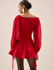 Lucia Mini Dress — Red