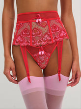 Heartbeat Garter Belt — Red