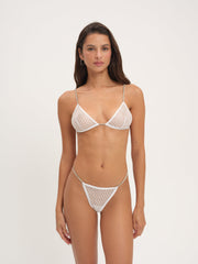 Glitter Bralette — White