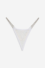 Glitter Thong Panty — White