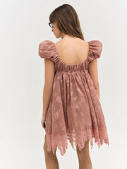 Olivia Mini Dress — Mahogany