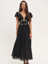Emmie Chiffon Maxi Dress — Black