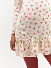 Adahlia Floral Mini Dress — Cream