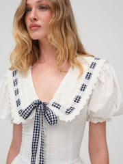 Ruby Ribbon Mini Dress — White