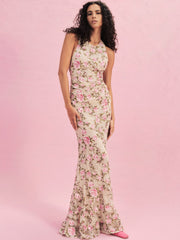 Esme Rose Embroidered Gown — Pink