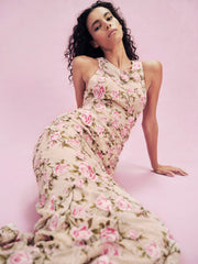 Esme Rose Embroidered Gown — Pink