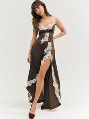 Clemence Maxi Dress — Chocolate