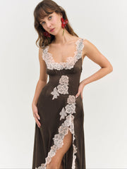 Clemence Maxi Dress — Chocolate