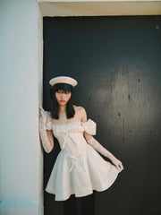 Evaline Mini Dress — Cream