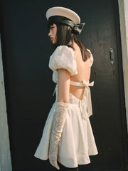 Evaline Mini Dress — Cream