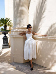 Antoinette Taffeta Gown — White
