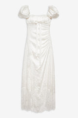 Aurelia Jacquard Gown — White