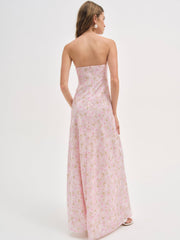 Carla Strapless Maxi Dress — Pink