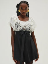 Holiday Lace Mini Dress — White