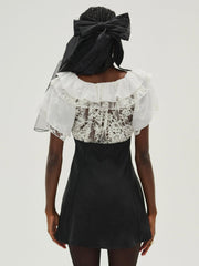 Holiday Lace Mini Dress — White