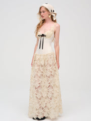 Coco Lace Maxi Dress — Cream