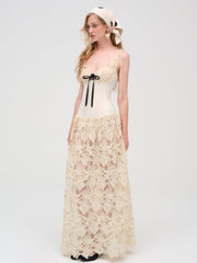 Coco Lace Maxi Dress — Cream