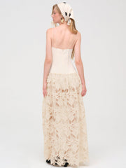 Coco Lace Maxi Dress — Cream