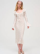 Pastel Fields Midi Dress — Cream