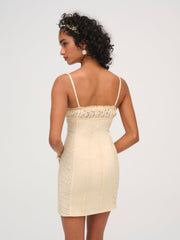 Lucy Lace Mini Dress — Buttercream