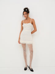 Reba Slip Dress — White