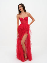 Bustier Gown — Red