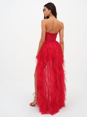 Bustier Gown — Red