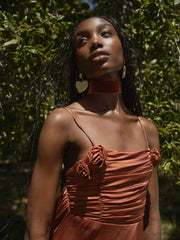 Winona Bridesmaid Gown — Orange