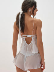 Winter Roses Top — Blue