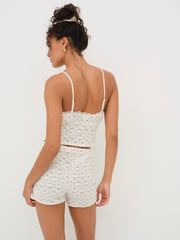 Reba Sleep Boyshort — White