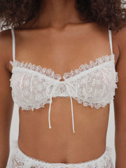 Layer Cake Chiffon Underwire Bra — White