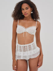 Layer Cake Chiffon Underwire Bra — White