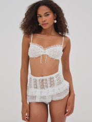 Layer Cake Chiffon Underwire Bra — White