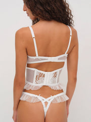 Blushing Blooms Bustier — White
