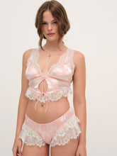 Audrey Jacquard Shorts — Peach