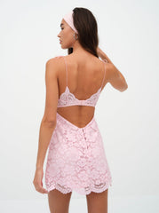 Creamsicle Lace Slip Dress — Pale Pink