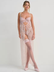 Camilla Maxi Slip Dress — Pink