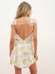 Audrey Mini Slip Dress — White