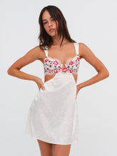 Festival Rose Slip Dress — Ivory