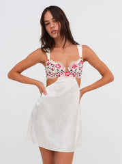 Festival Rose Slip Dress — Ivory
