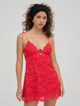 Creamsicle Lace Slip Dress — Red
