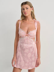 Le Fleur Slip Dress — Peach