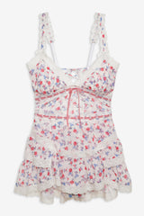 Ditsy Day Slip Dress — Red