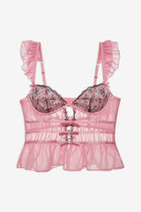 Rose Cluster Bustier — Pink