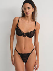 Papillon Underwire Bra — Black