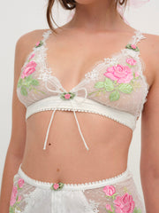 Heirloom Rose Bralette — White