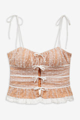 Devon Dot Bustier — White