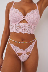 Creamsicle Lace Underwire Bra — Pink