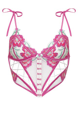 Festival Floral Bustier — Pink